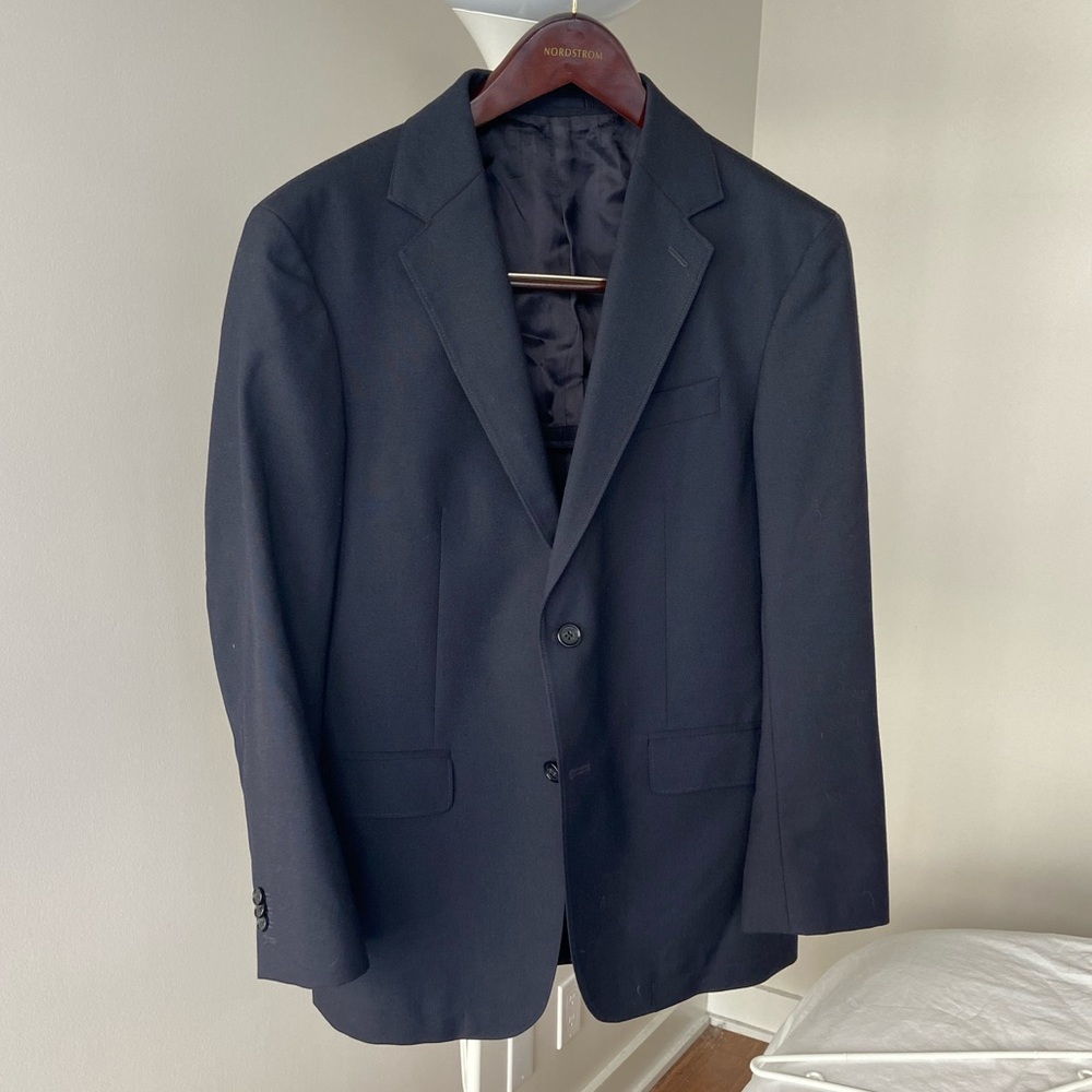 COPY - Arket Suit Jacket Dark Blue 100% Wool Size 40